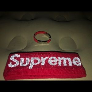 Reflective Supreme Headband and Bracelet